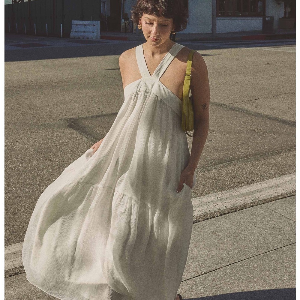 Petite Studio Cream Maxi Dress